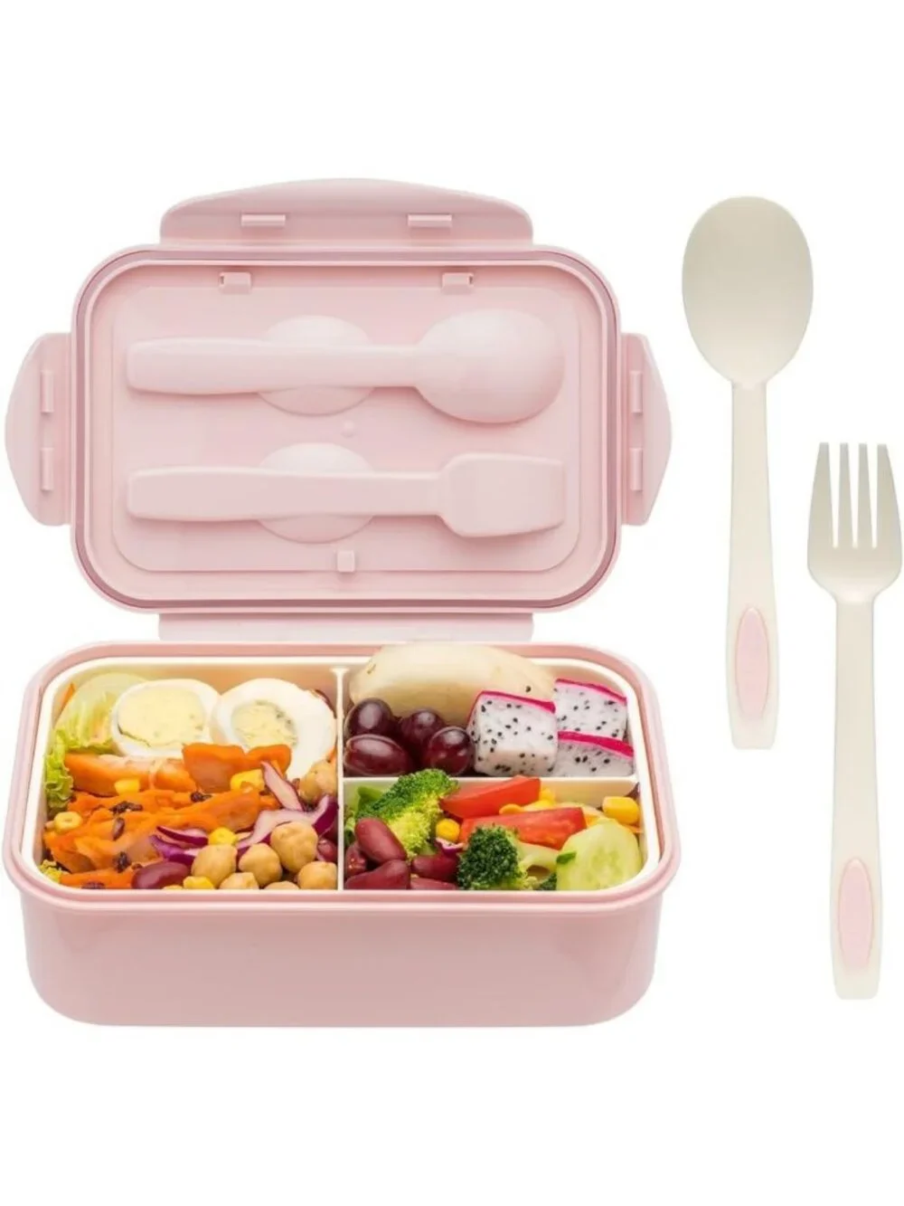 Durable 1100 ML Bento Lunch Box for Adults & Kids - BPA-Free, On-the-Go Meal